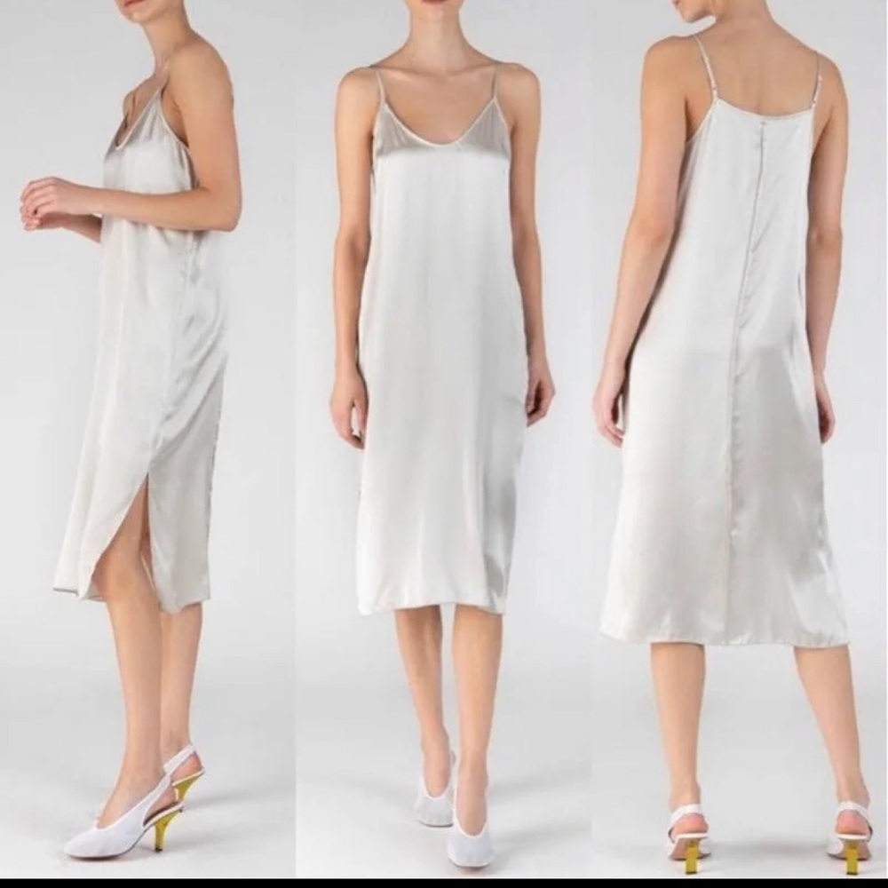 ATM Anthony Thomas Melillo ATM Pearl Silk Slip Midi Dress S